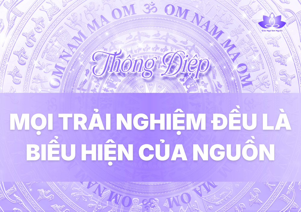 MỌI TRẢI NGHIỆM ĐỀU LÀ BIỂU HIỆN CỦA NGUỒN