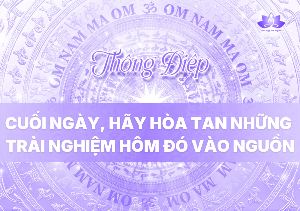 CUỐI NGÀY, HÃY HÒA TAN NHỮNG TRẢI NGHIỆM HÔM ĐÓ VÀO NGUỒN