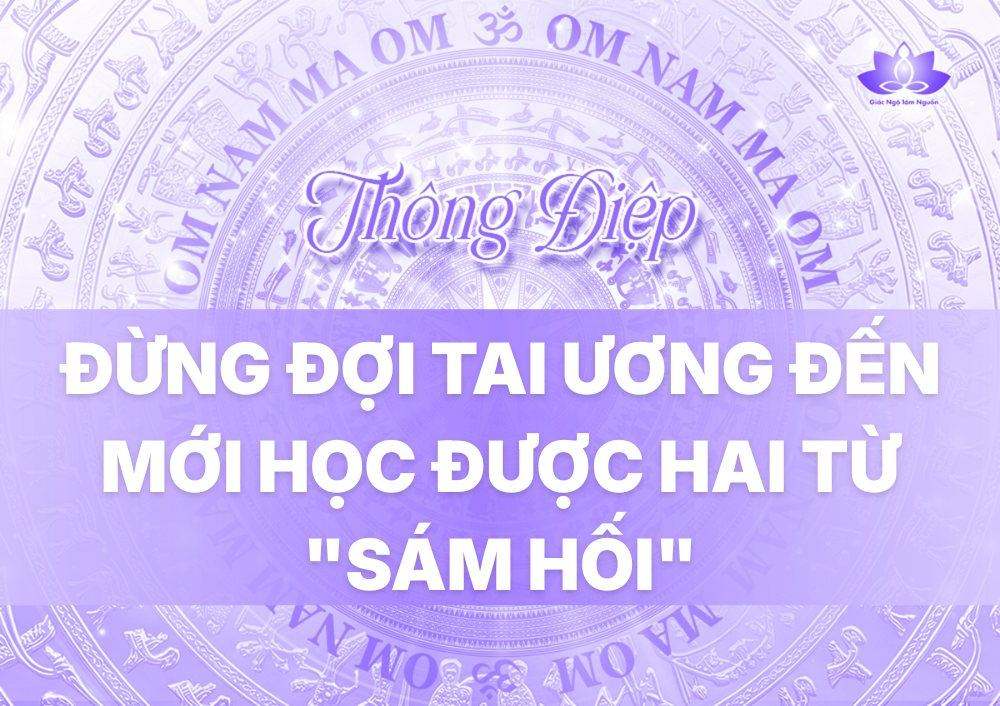 ĐỪNG ĐỢI TAI ƯƠNG ĐẾN MỚI HỌC ĐƯỢC HAI TỪ " SÁM HỐI"